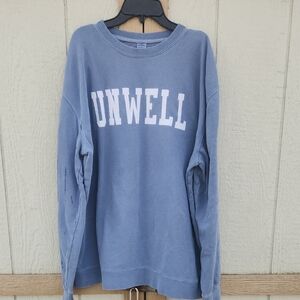 Unwell Podcast Call Her Daddy Barstool Xlarge Slate Blue Oversized Sweatshirt